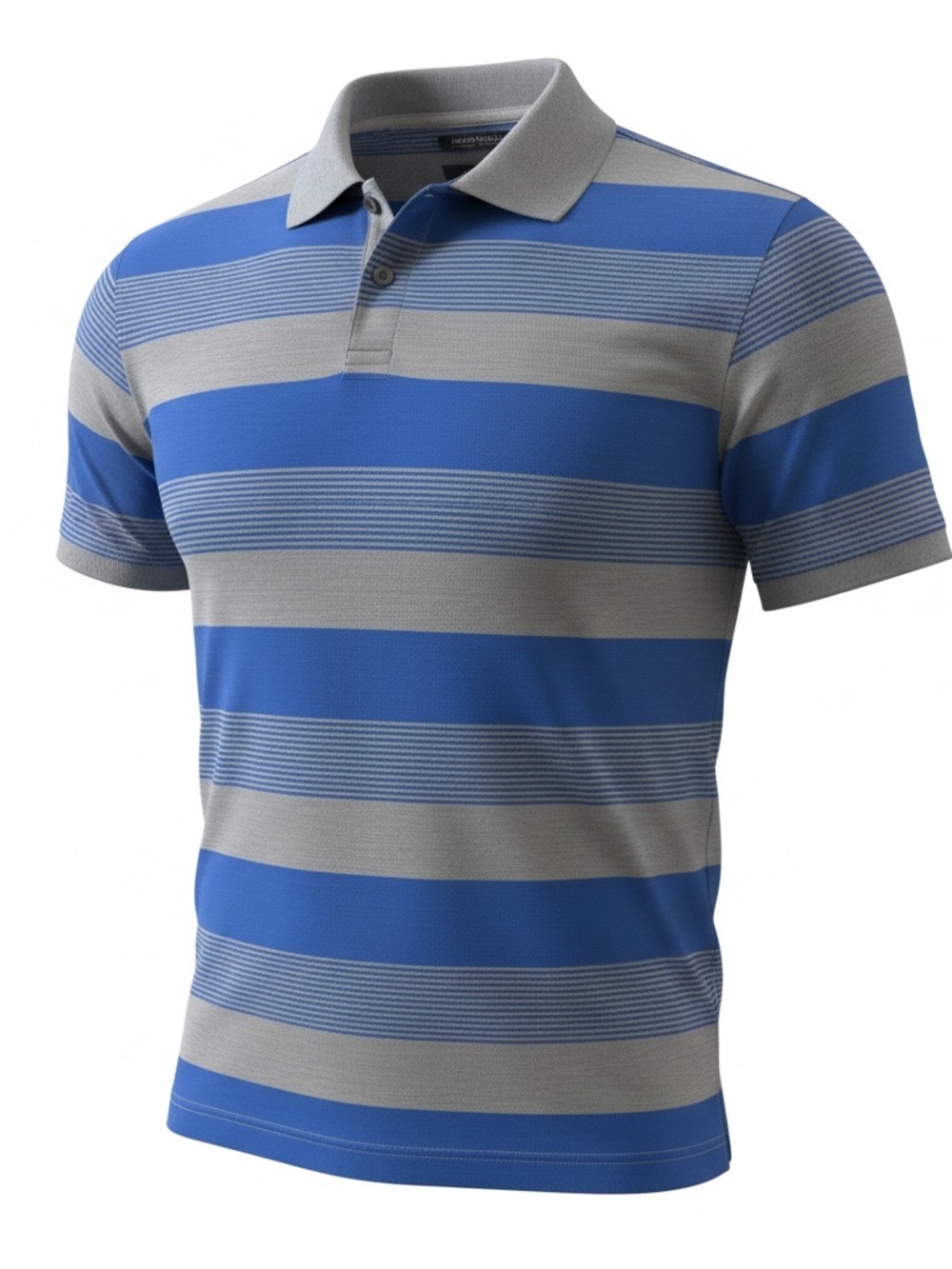Banana Republic Blue and Gray Striped Polo - XL